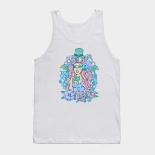 Pastel Goth Victorian Bat Lady Drinking Tea Tank Top